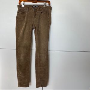 BDG Cigarette Mid Rise Brown Skinny Corduroy Pants